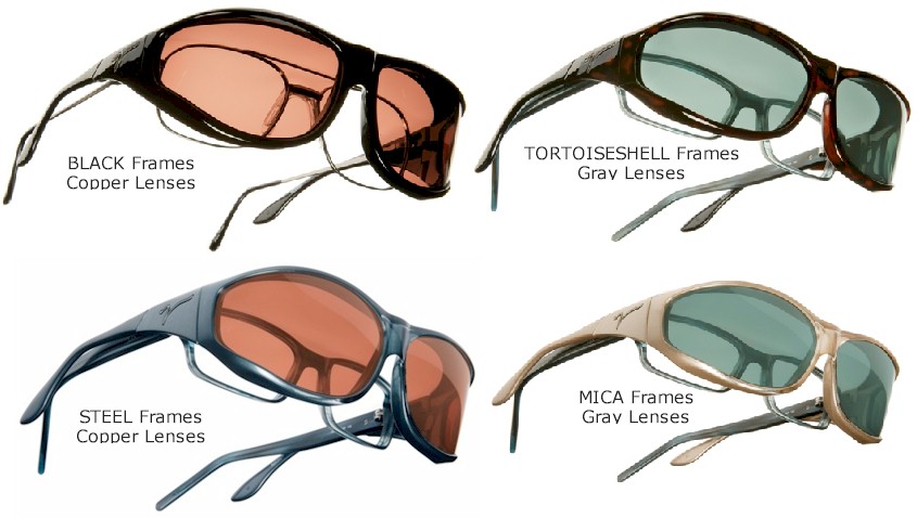 Vistana Fit Over Sunglasses Frame and Lens Color Guide
