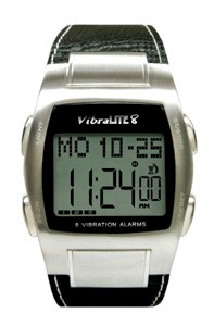 Black Leather Band VibraLite 800 watch