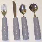 Weighted Eating Utensils w/Contoured Handles