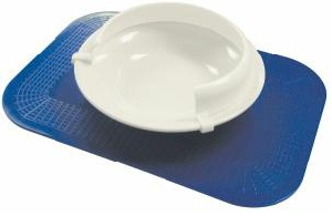 No Slip Melamine Scoop Dish with Bumper PA173