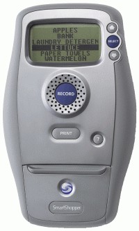Smart Shopper Electronic Grocery List TDSS100